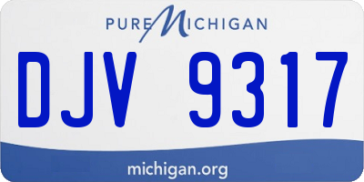 MI license plate DJV9317