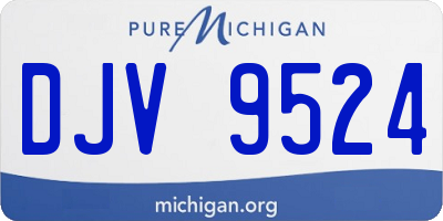 MI license plate DJV9524