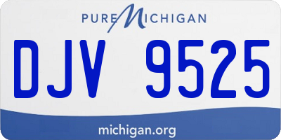MI license plate DJV9525