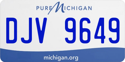 MI license plate DJV9649