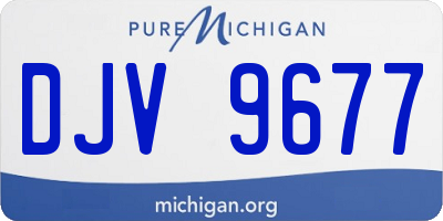 MI license plate DJV9677