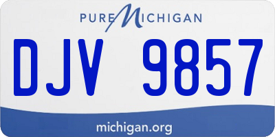 MI license plate DJV9857