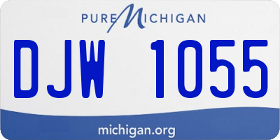 MI license plate DJW1055