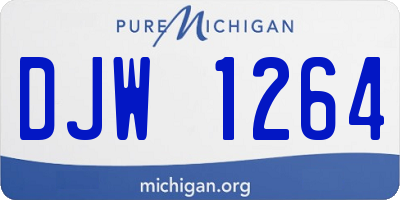 MI license plate DJW1264