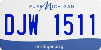 MI license plate DJW1511