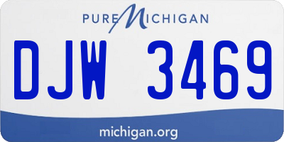 MI license plate DJW3469