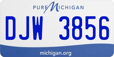 MI license plate DJW3856