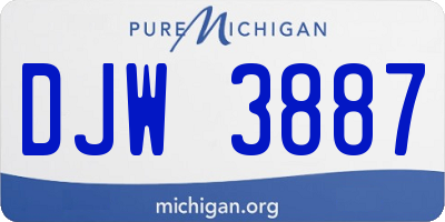 MI license plate DJW3887