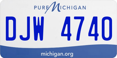 MI license plate DJW4740