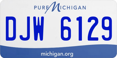 MI license plate DJW6129