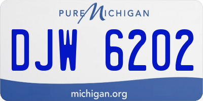 MI license plate DJW6202