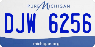 MI license plate DJW6256