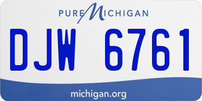 MI license plate DJW6761