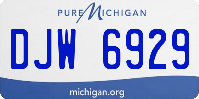MI license plate DJW6929