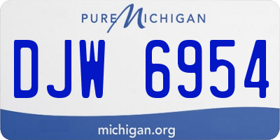 MI license plate DJW6954