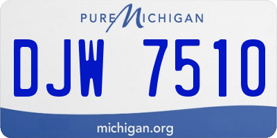 MI license plate DJW7510