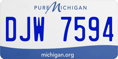 MI license plate DJW7594