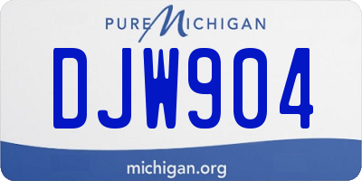 MI license plate DJW904