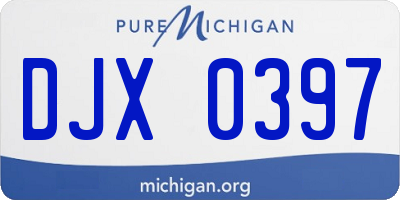MI license plate DJX0397