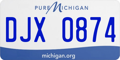 MI license plate DJX0874