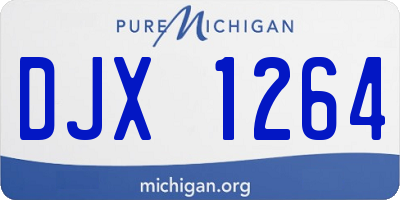 MI license plate DJX1264
