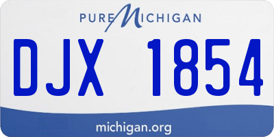 MI license plate DJX1854