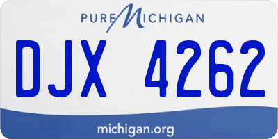 MI license plate DJX4262