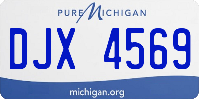 MI license plate DJX4569