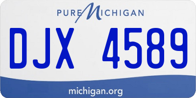 MI license plate DJX4589