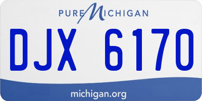 MI license plate DJX6170