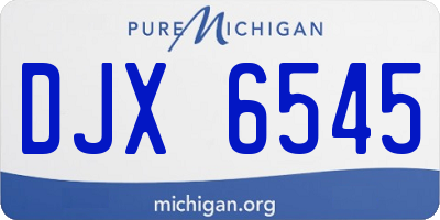 MI license plate DJX6545
