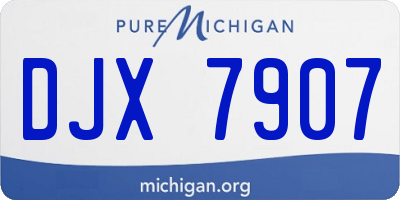 MI license plate DJX7907