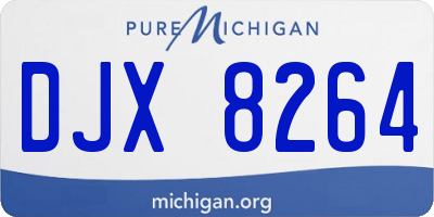 MI license plate DJX8264