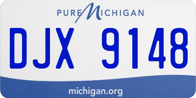 MI license plate DJX9148