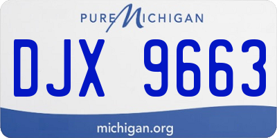 MI license plate DJX9663
