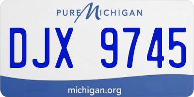 MI license plate DJX9745