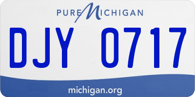 MI license plate DJY0717