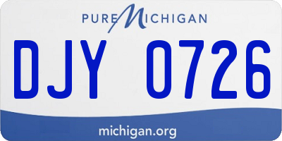 MI license plate DJY0726