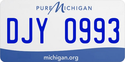 MI license plate DJY0993