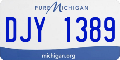 MI license plate DJY1389