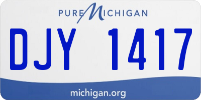MI license plate DJY1417