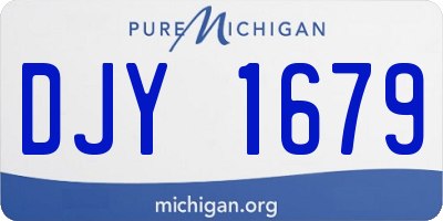 MI license plate DJY1679