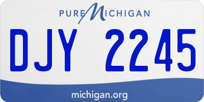 MI license plate DJY2245