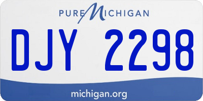 MI license plate DJY2298