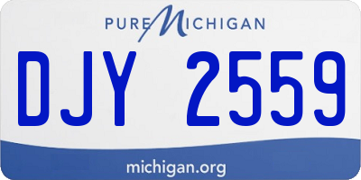 MI license plate DJY2559