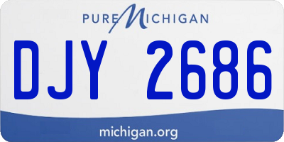 MI license plate DJY2686