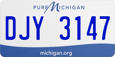MI license plate DJY3147