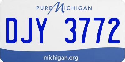 MI license plate DJY3772