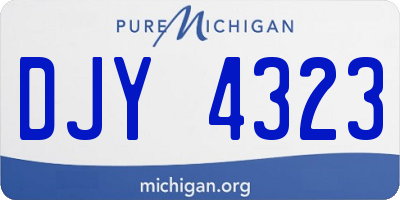 MI license plate DJY4323