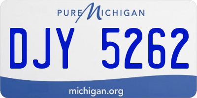 MI license plate DJY5262